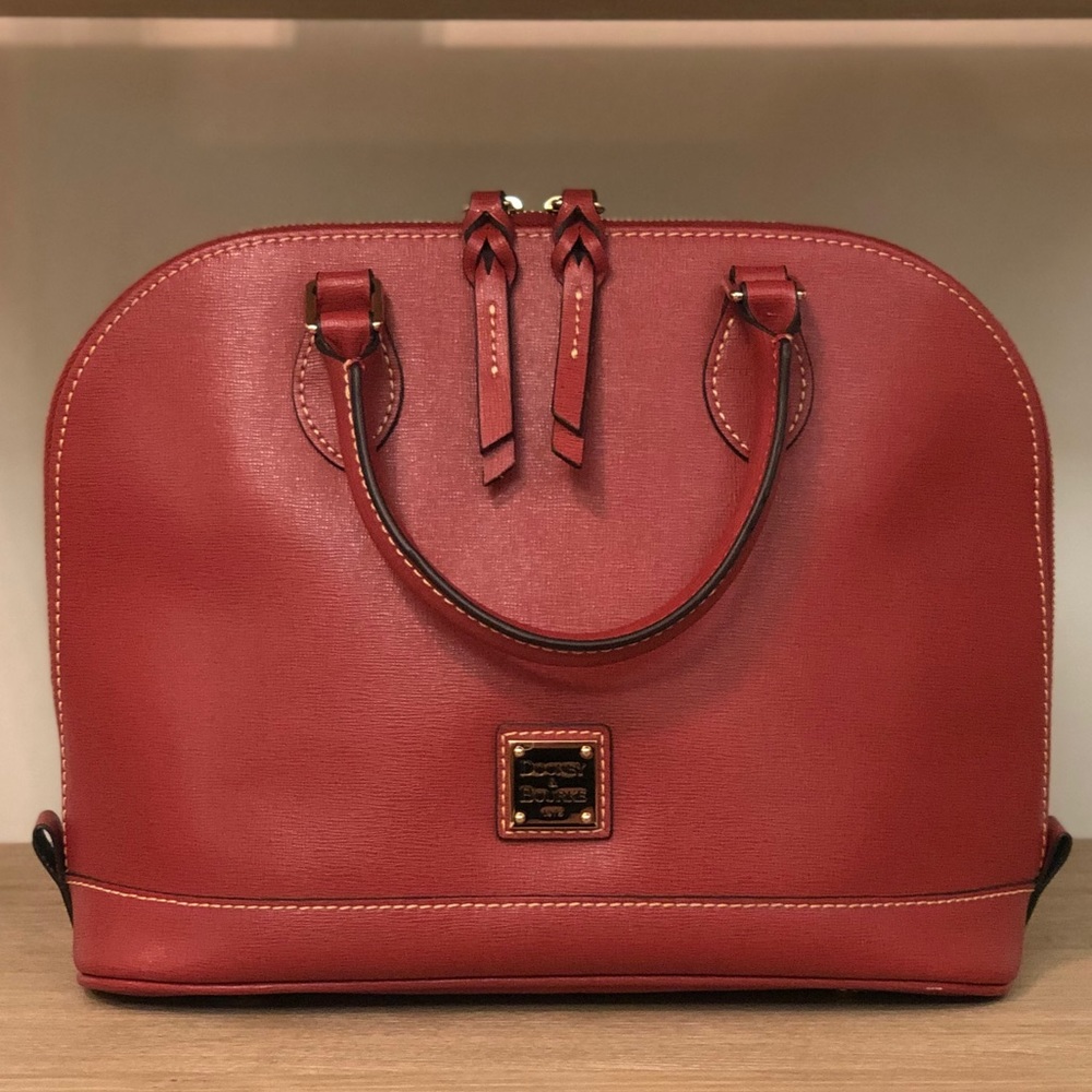 Dooney & Bourke Saffiano Leather Zip Zip Satchel